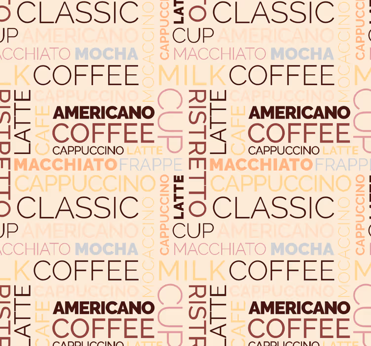 Papel pintado letras delicia de tipografía - TenVinilo