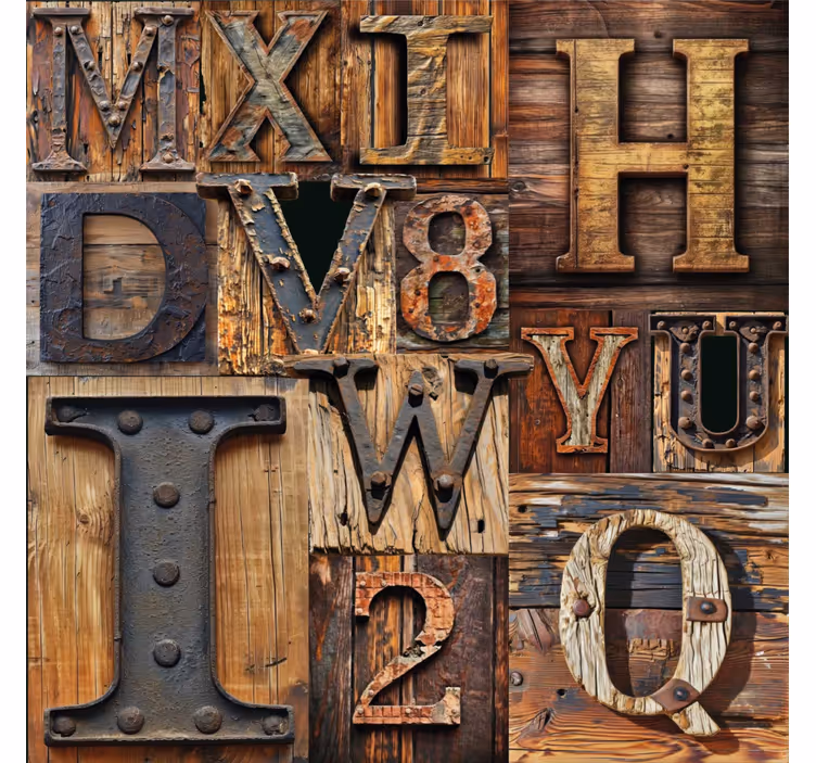 Papel pintado letras efecto 3d - TenVinilo