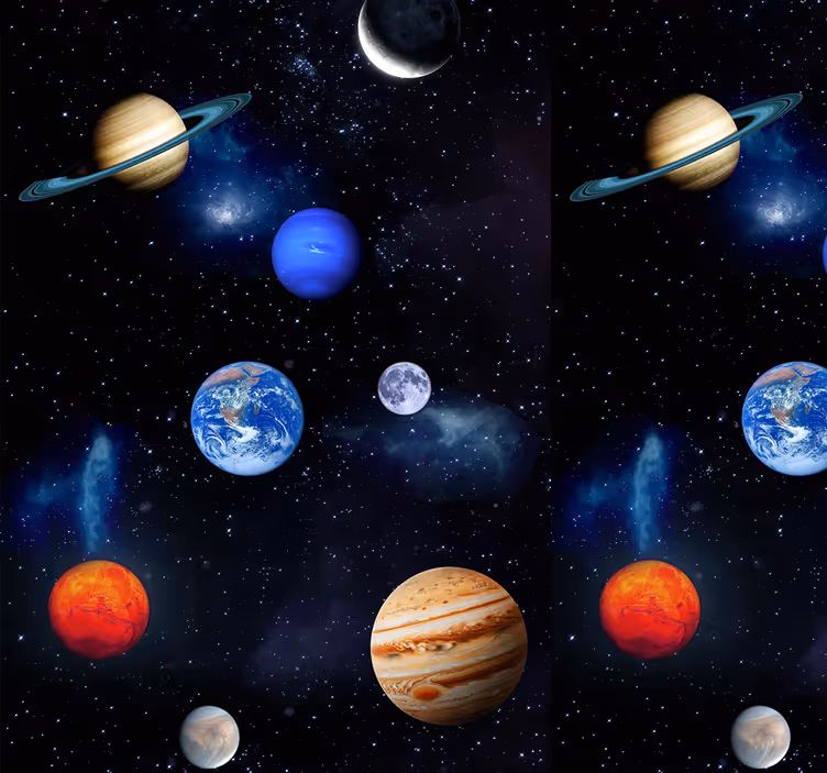 Papel pintado estrellas cosmos espacio planetas - TenVinilo