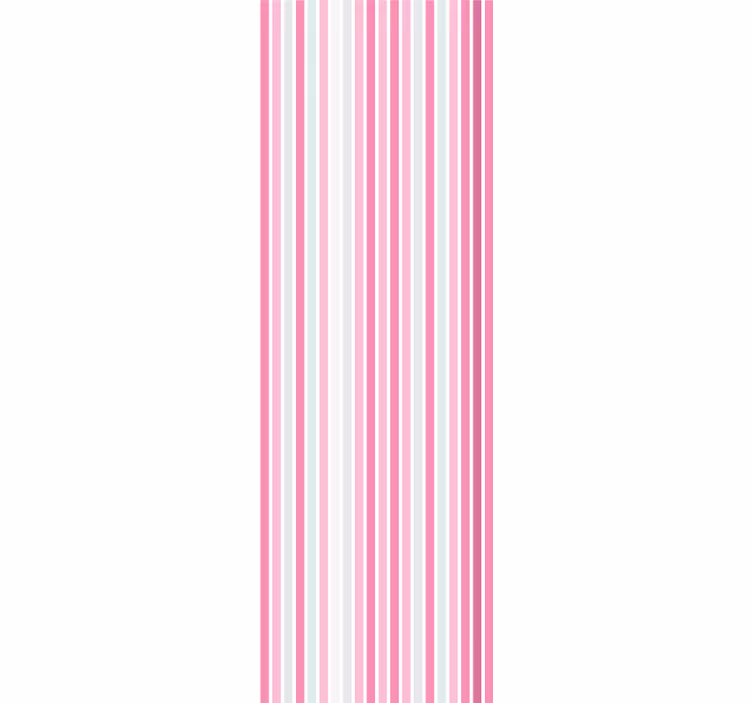 Papel pintado rayas verticales elegante motivo rosa y blanco - TenVinilo