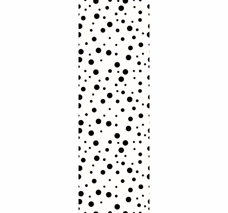 Papel pintado lunares patrones circulares negros - TenVinilo