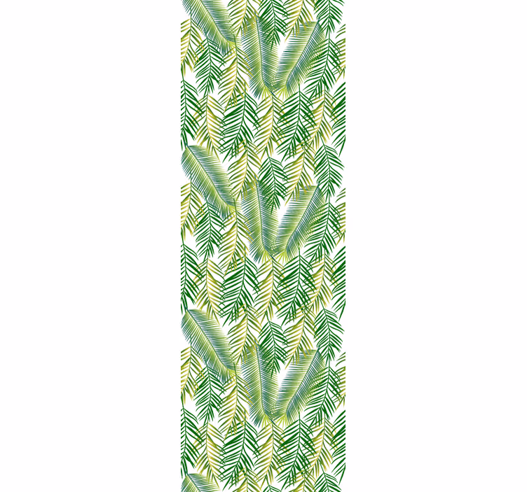 Papel pintado hojas diseño de vegetación exuberante - TenVinilo