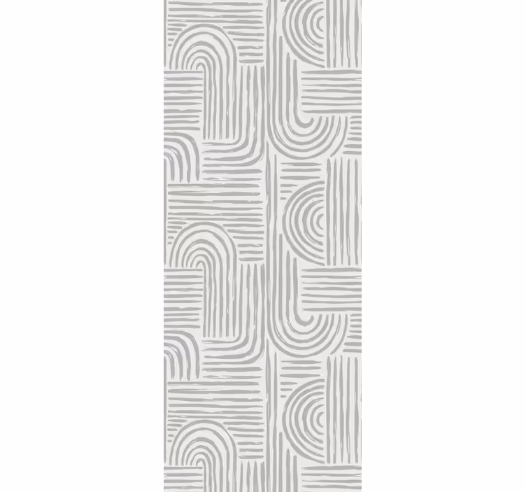 Papel pintado geométrico líneas curvas elegantes - TenVinilo