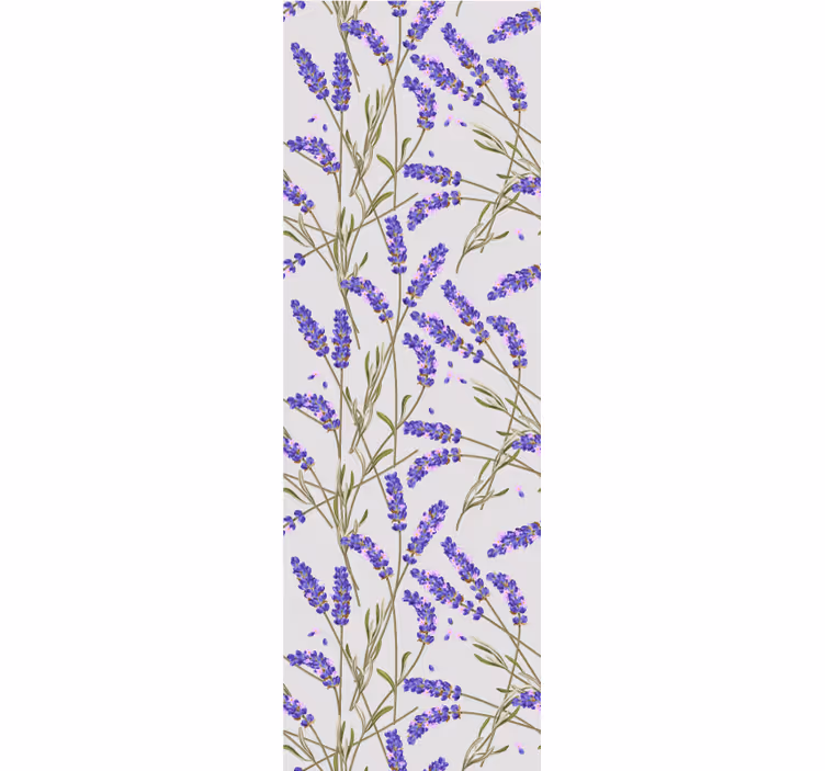Papel pintado flores diseño floral de lavanda - TenVinilo