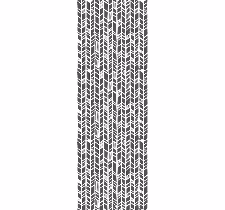 Papel pintado recibidor chevron gris estilizado - TenVinilo