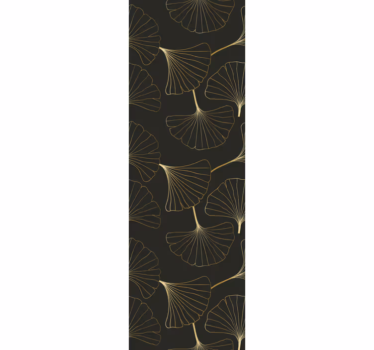 Papel pintado hojas elegante patrón de ginko - TenVinilo