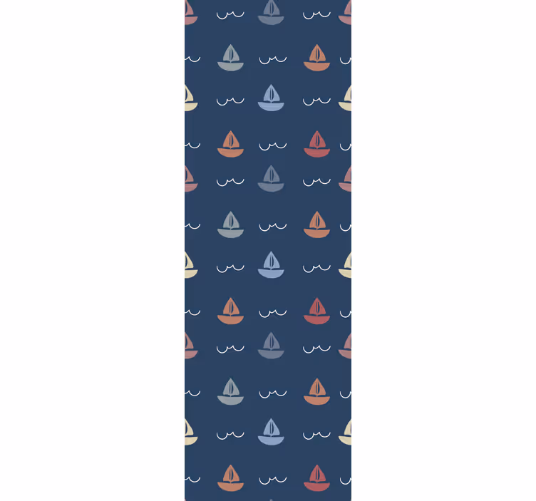 Papel pintado infantil motivo de barcos de vela - TenVinilo