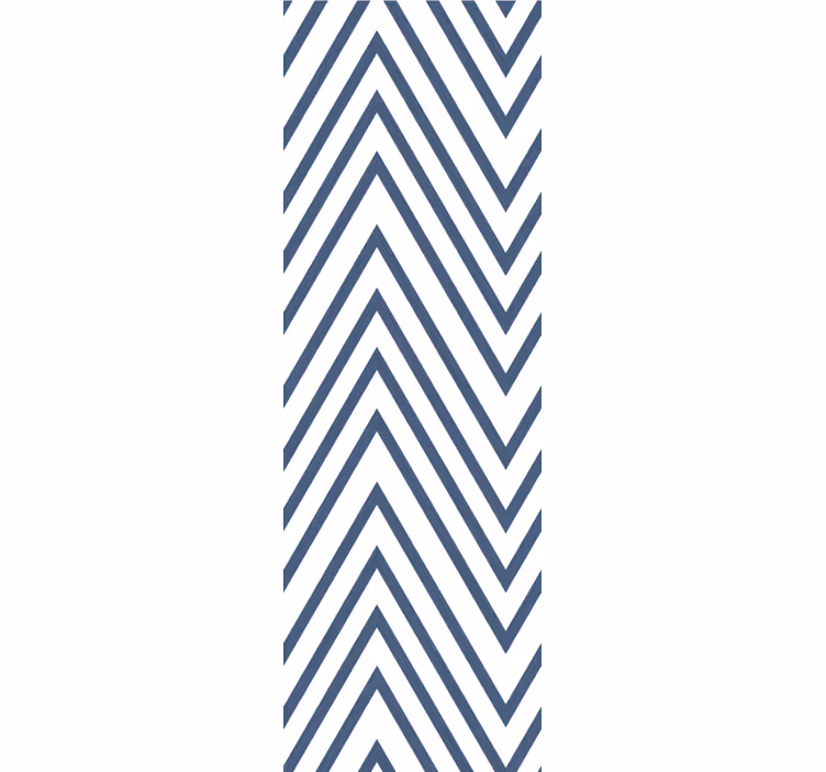 Papel pintado rayas patrón azul en zigzag - TenVinilo
