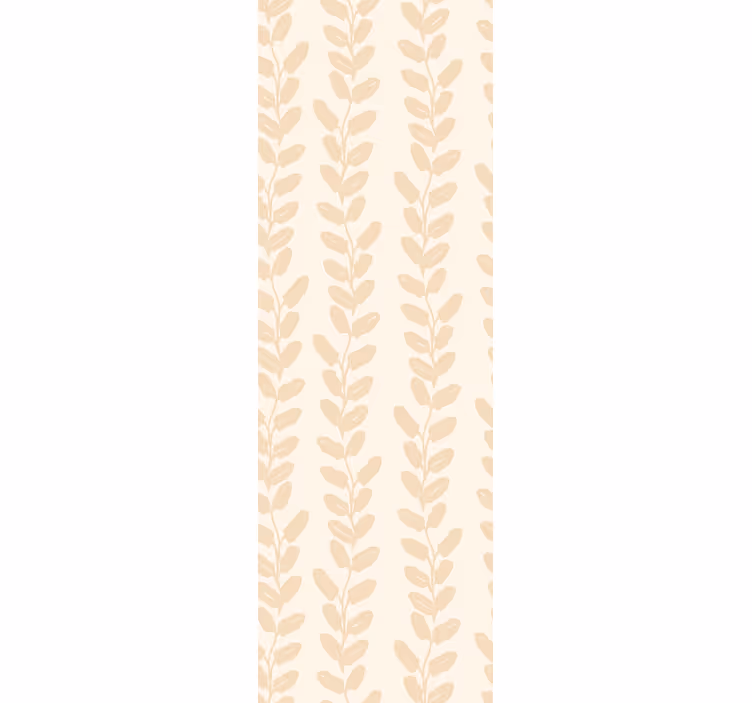 Papel pintado hojas ramitas verticales beige - TenVinilo
