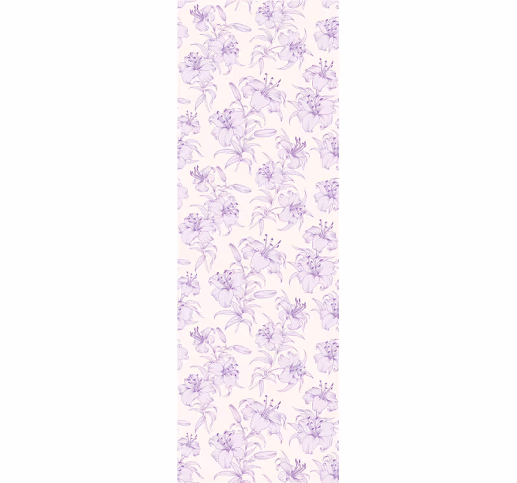 Papel pintado flores elegante motivo morado - TenVinilo