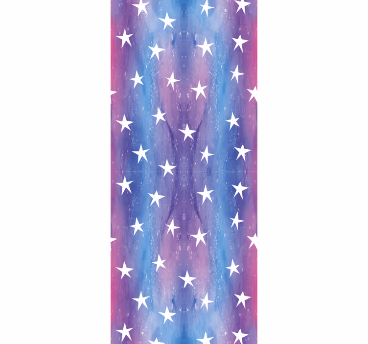 Papel pintado estrellas rayas moradas y azules - TenVinilo