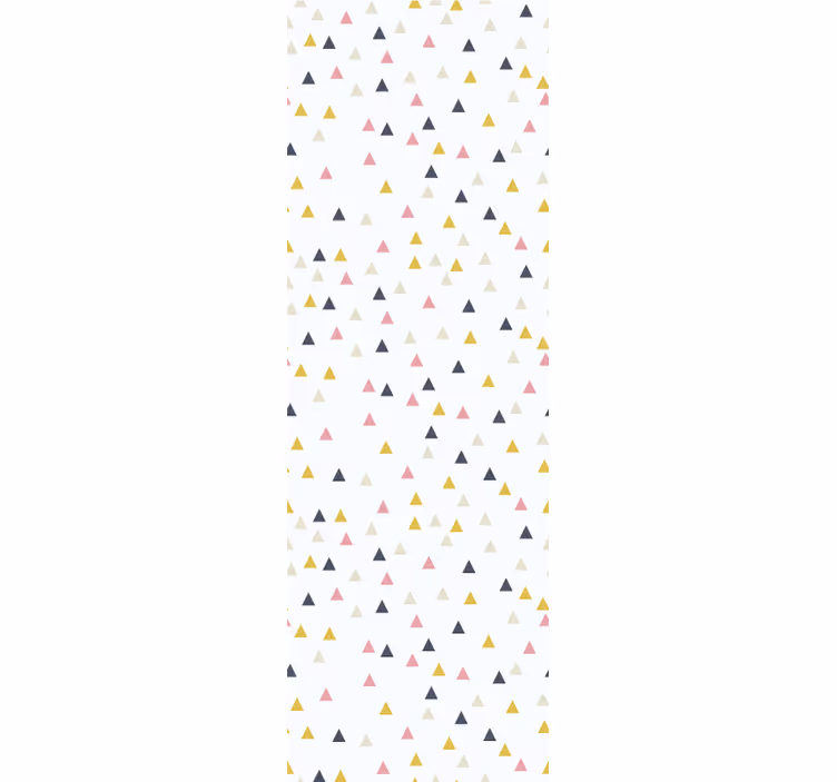 Papel pintado triángulos diseño blanco minimalista colorido - TenVinilo