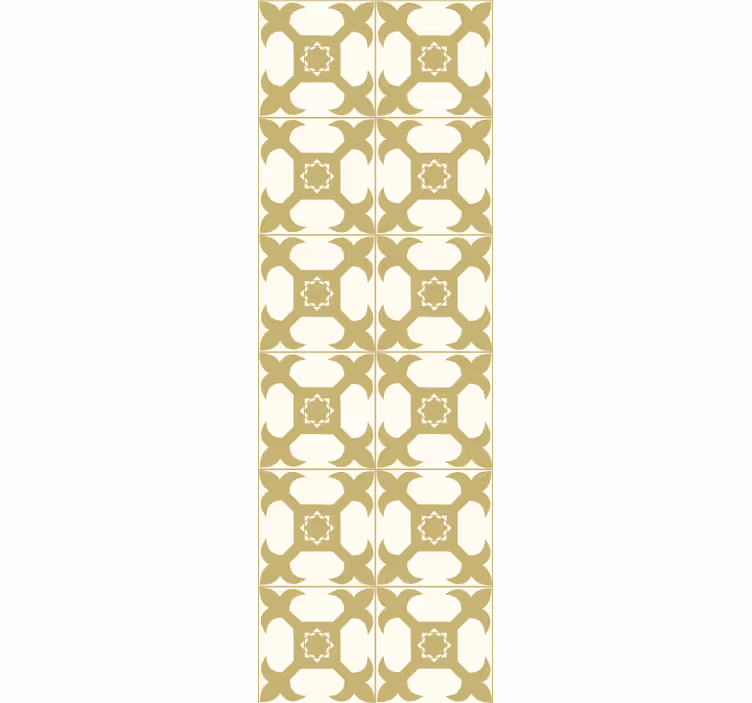 Papel pintado azulejos amarillo mostaza claro - TenVinilo