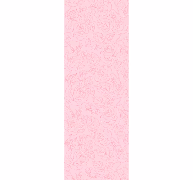 Papel pintado flores fondo rosa - TenVinilo