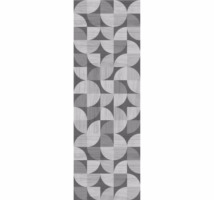 Papel pintado geométrico formas curvas abstractas grises - TenVinilo