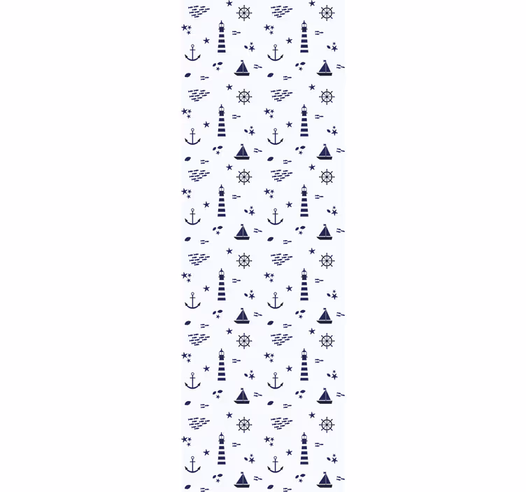 Papel pintado infantil elementos náuticos nórdicos - TenVinilo