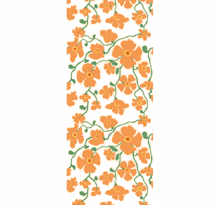 Papel pintado flores diseño floral en flor - TenVinilo