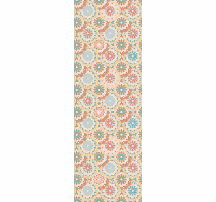 Papel pintado floral diseño circular adornado - TenVinilo
