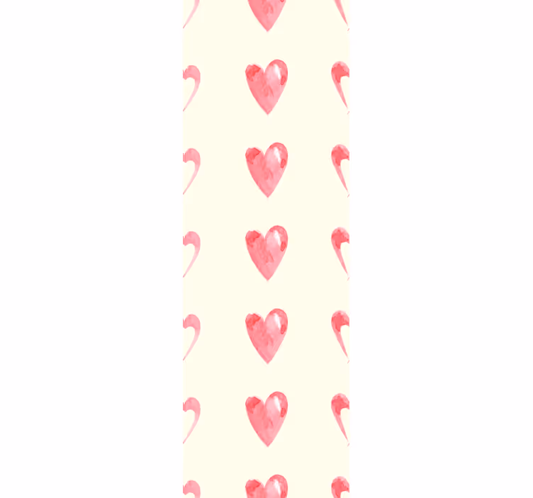 Papel pintado dormitorio matrimonio diseño de corazones - TenVinilo