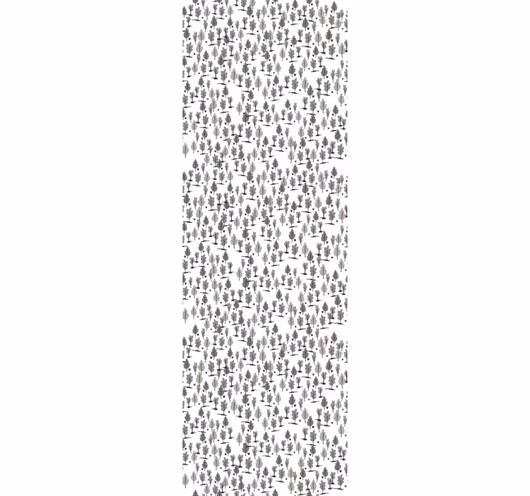 Papel pintado árboles siluetas negras nórdicas - TenVinilo