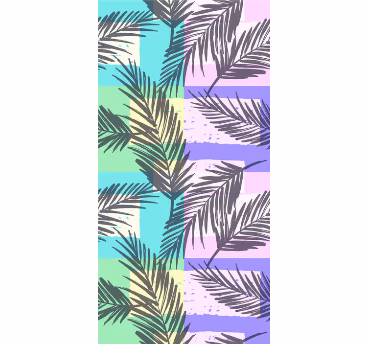 Papel pintado selva palmeras abstractas en tonos pastel - TenVinilo