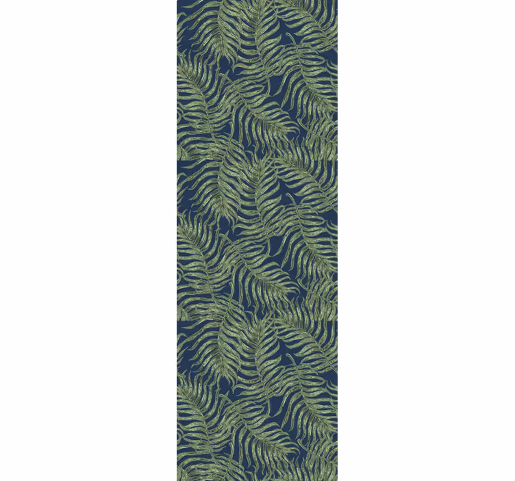 Papel pintado naturaleza helechos en azul - TenVinilo