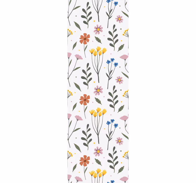 Papel pintado flores diseño floral vibrante - TenVinilo