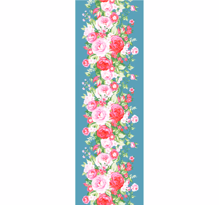 Papel pintado flores líneas verticales de flores - TenVinilo