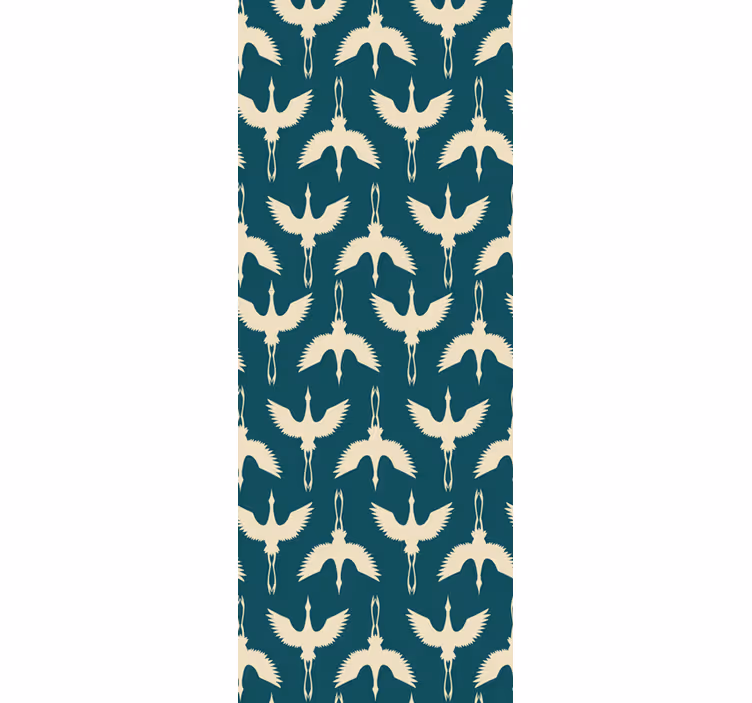 Papel pintado pájaros elegantes diseños beige - TenVinilo