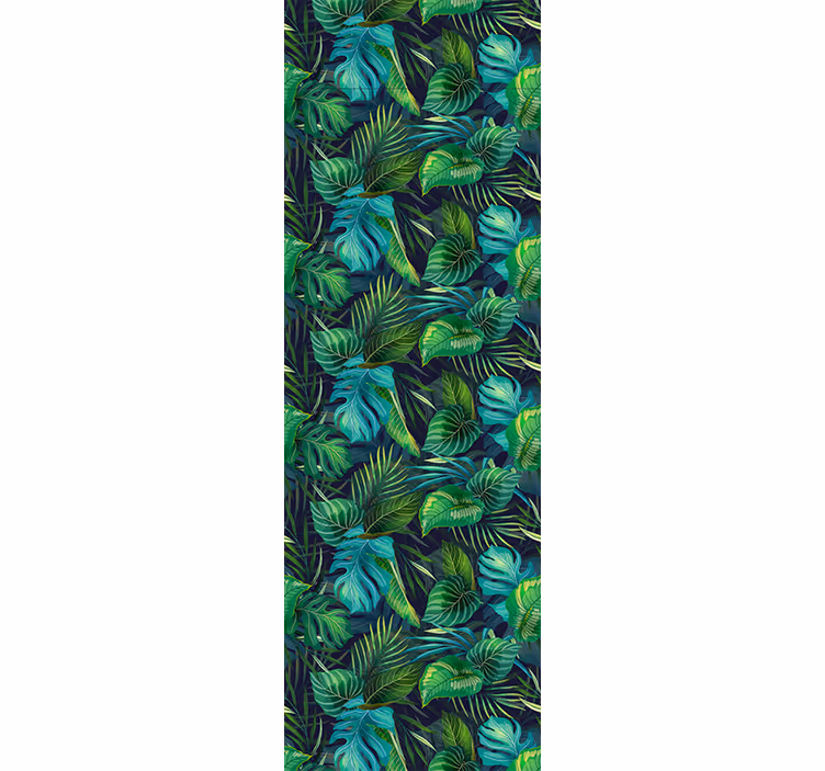 Papel pintado hojas patrón de vegetación tropical - TenVinilo