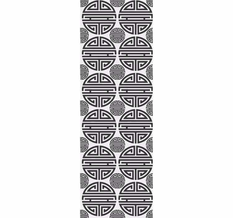 Papel pintado lunares patrón tribal en blanco y negro - TenVinilo