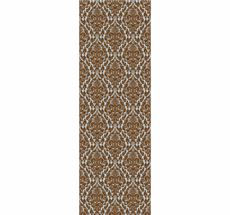 Papel pintado vintage damasco marrón menta - TenVinilo