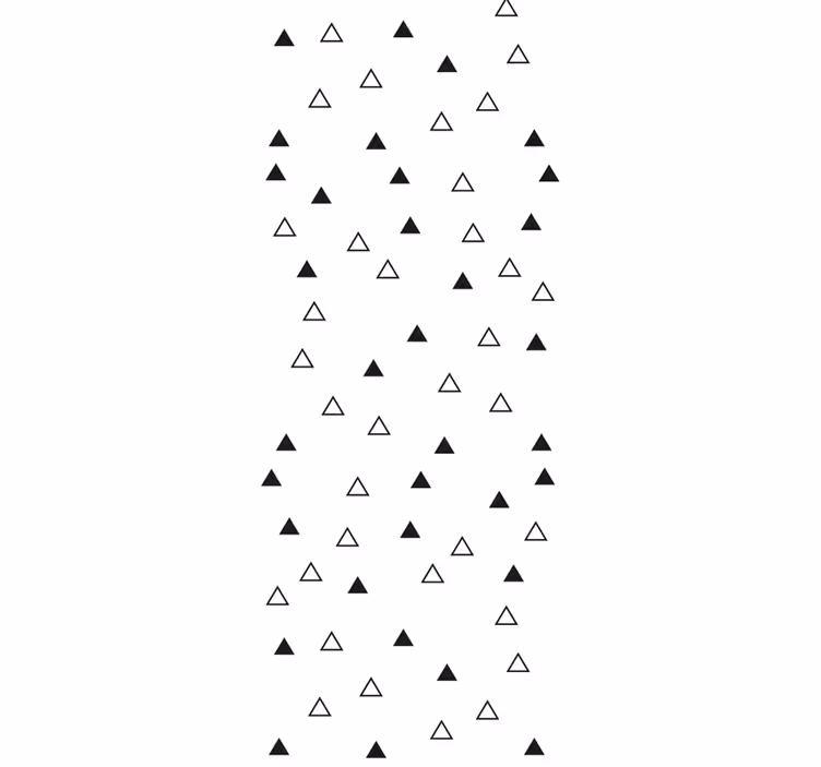 Papel pintado triángulos patrón escandinavo blanco y negro - TenVinilo