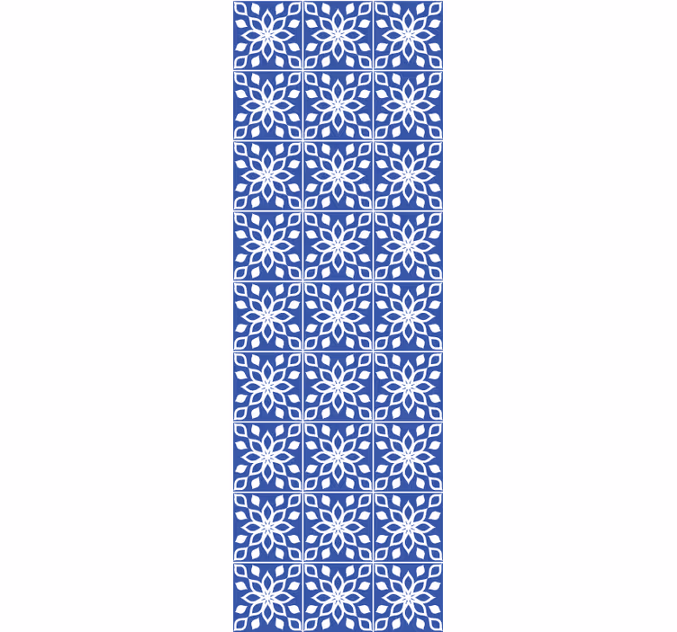 Papel pintado azulejos mosaico azul - TenVinilo
