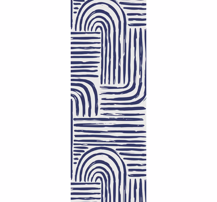Papel pintado geométrico diseño de línea curva - TenVinilo