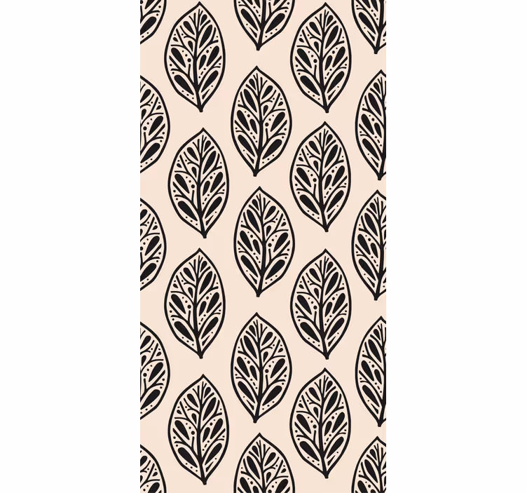 Papel pintado hojas elegante arreglo beige - TenVinilo