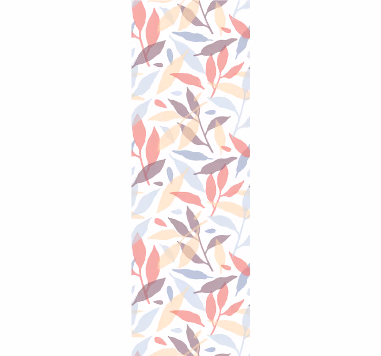 Papel pintado hojas patrón de follaje transparente - TenVinilo