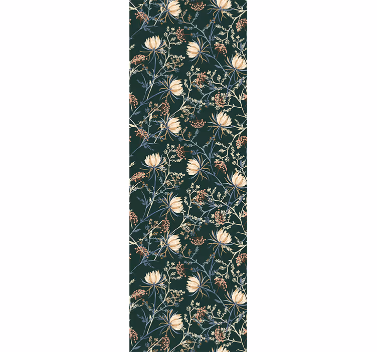 Papel pintado flores estampado floral botánico - TenVinilo