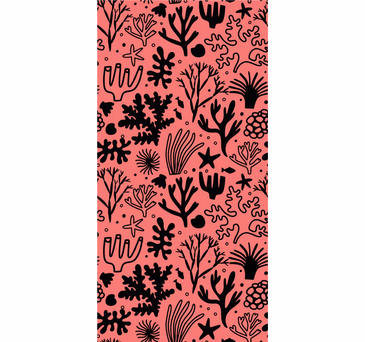 Papel pintado baño elementos del arrecife de coral - TenVinilo