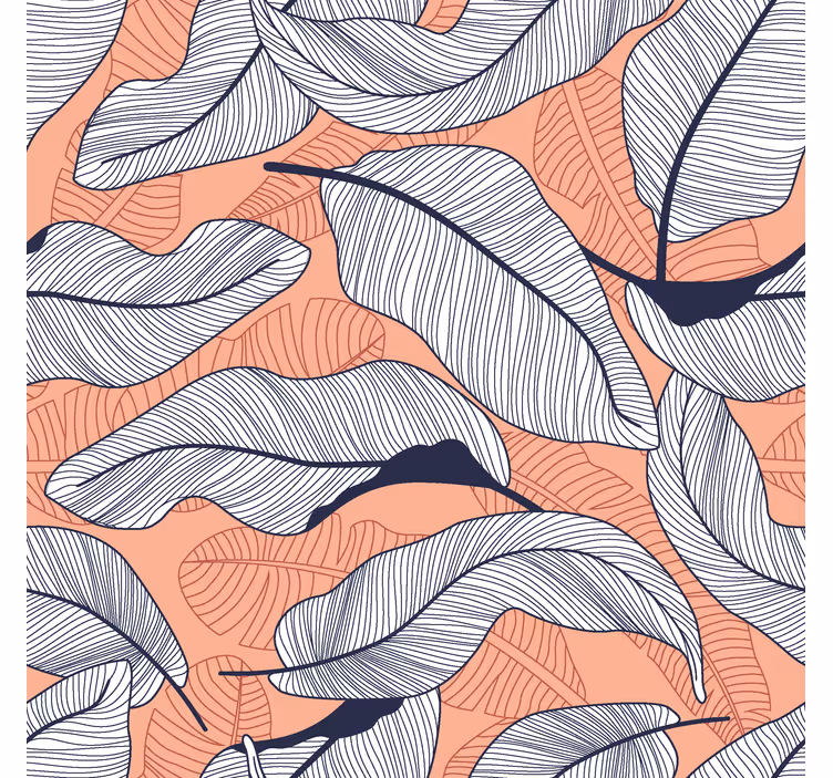 Papel pintado hojas patrón de follaje apagado - TenVinilo