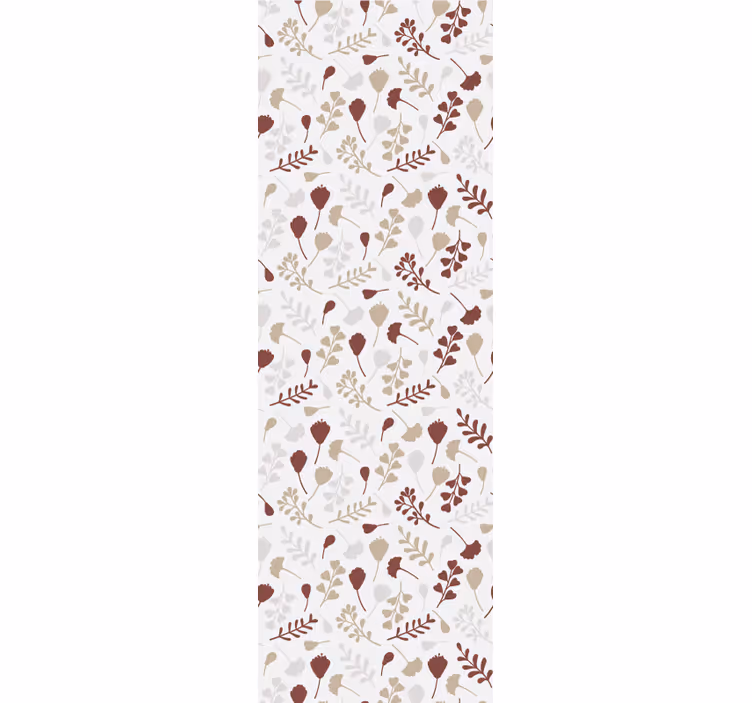 Papel pintado floral arreglo de ramas marrones - TenVinilo