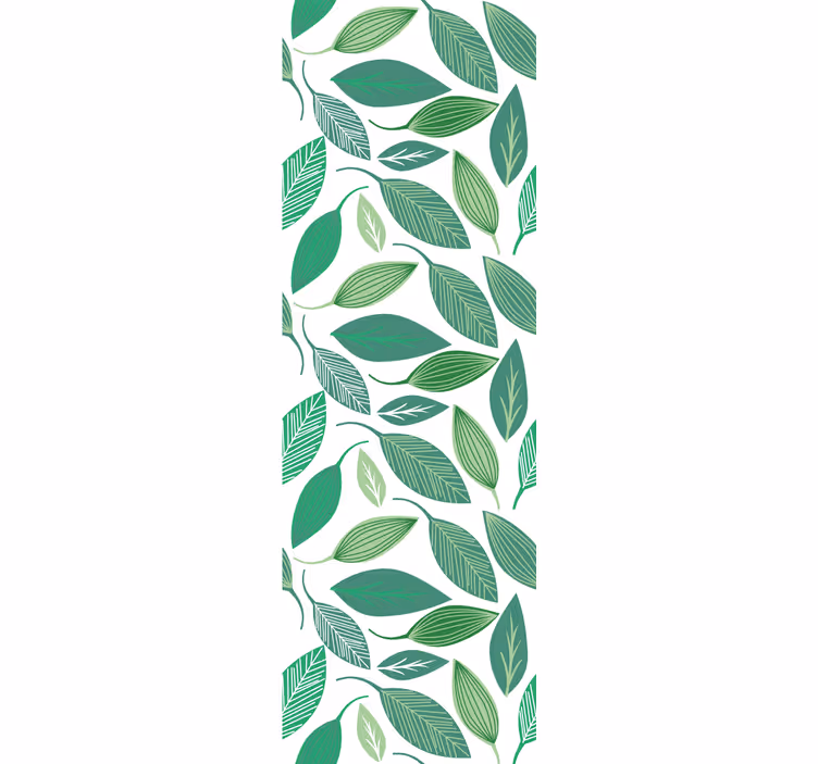 Papel pintado hojas elementos botánicos verdes - TenVinilo