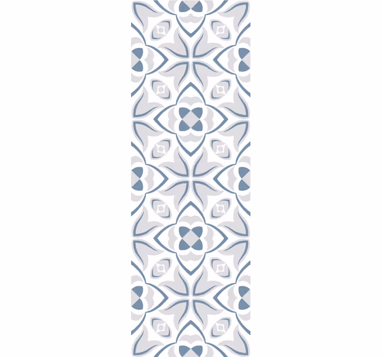 Papel pintado azulejos elegantes formas florales - TenVinilo