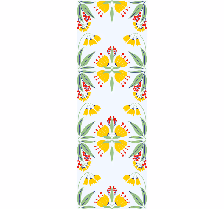 Papel pintado flores arreglo floral amarillo - TenVinilo