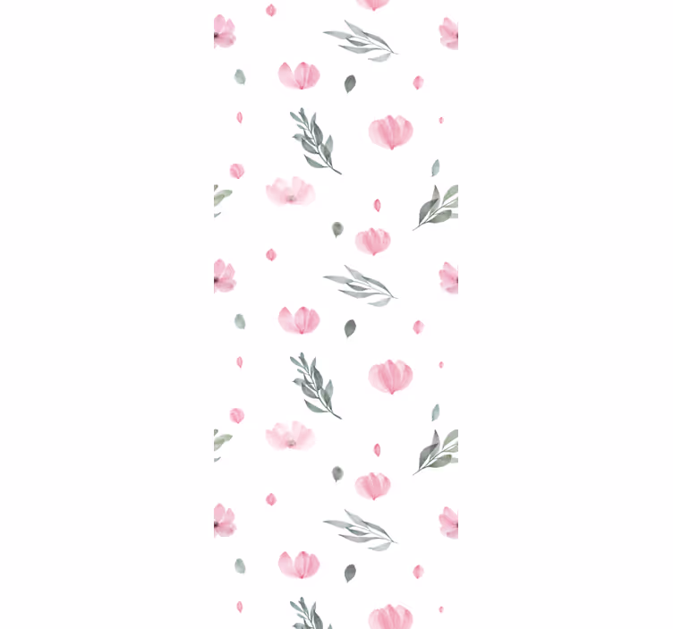 Papel pintado flores en delicados tonos rosados - TenVinilo