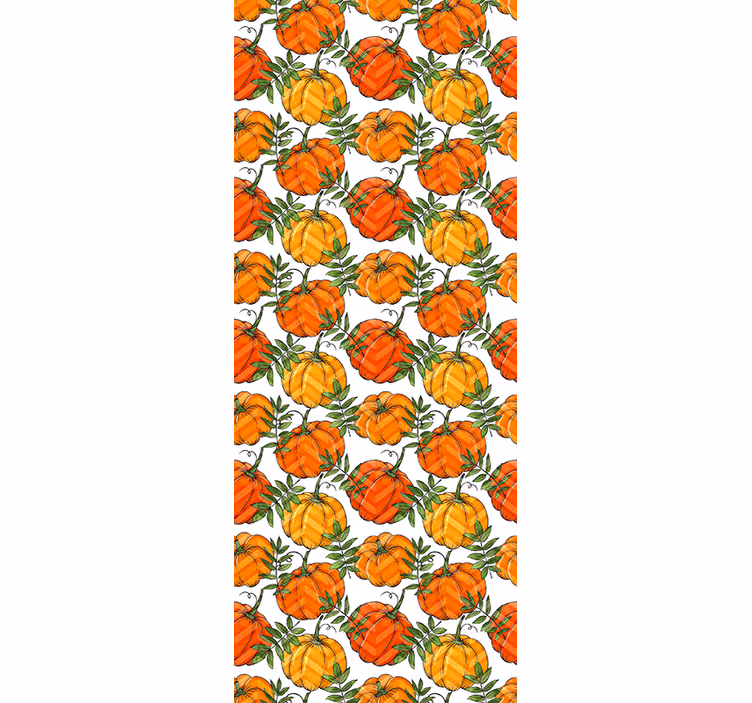 Papel pintado Halloween flores de calabaza - TenVinilo