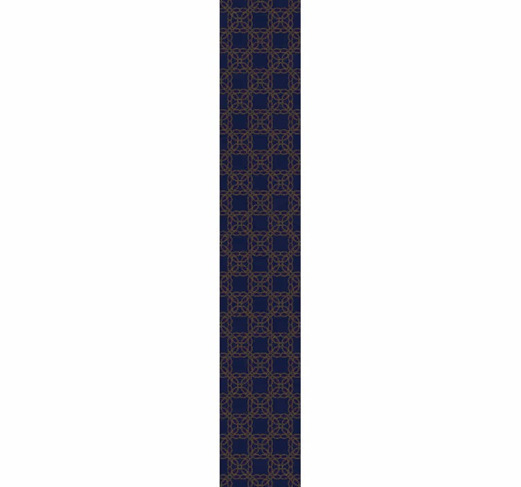 Papel pintado ornamental elegancia geométrica azul marino - TenVinilo
