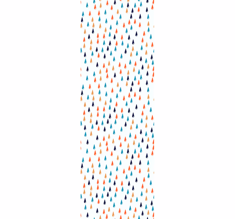 Papel pintado infantil gotas de lluvia de colores - TenVinilo