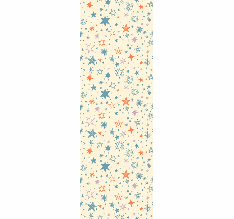 Papel pintado bebé decoraciones de estrellas de colores - TenVinilo