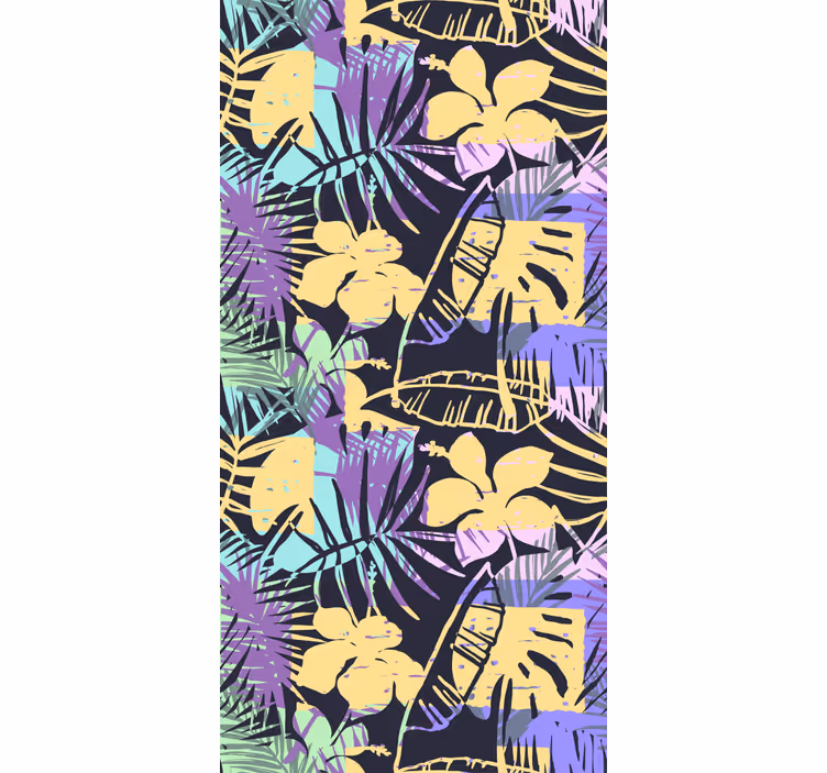Papel pintado naturaleza armonía floral tropical - TenVinilo